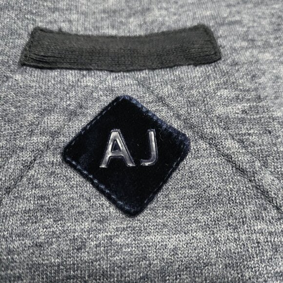 Armani Jeans Gray Front Pocket Hooded Pullover Sweatshirt Men's Size Large - Picture 5 of 14